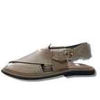 Beige Crocodile Texture Takidar Peshawari Chappal - view 2