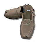 Beige Crocodile Texture Takidar Peshawari Chappal