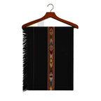 Black 48 Pure Australian Woolen Shawl with Frame Border
