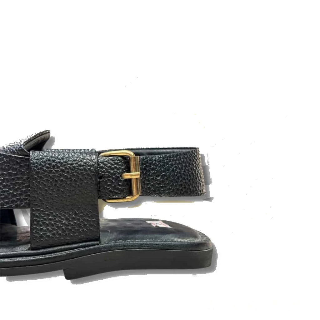Black Dotted Smart Zalmi Peshawari Chappal - view 4