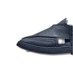Black Dotted Takidar Medium Sole Peshawari Chappal - view 3