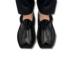 Black Double Gear Takidar T-Shape Peshawari Chappal