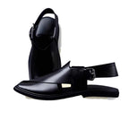 Black Gol T Peshawari Chappal