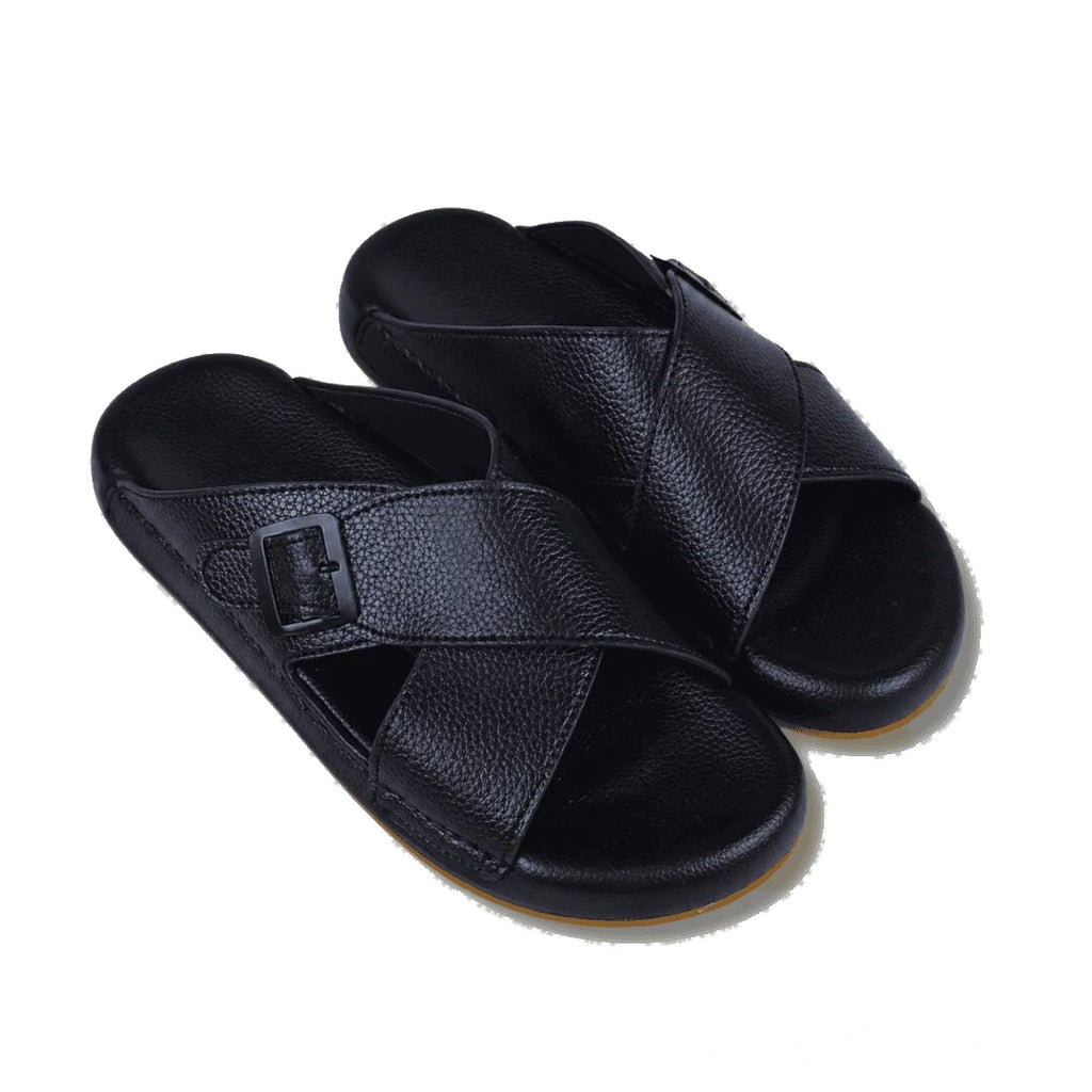 Black Medicated Slippers X for Men - Soft Padded Daily Wear - view 2