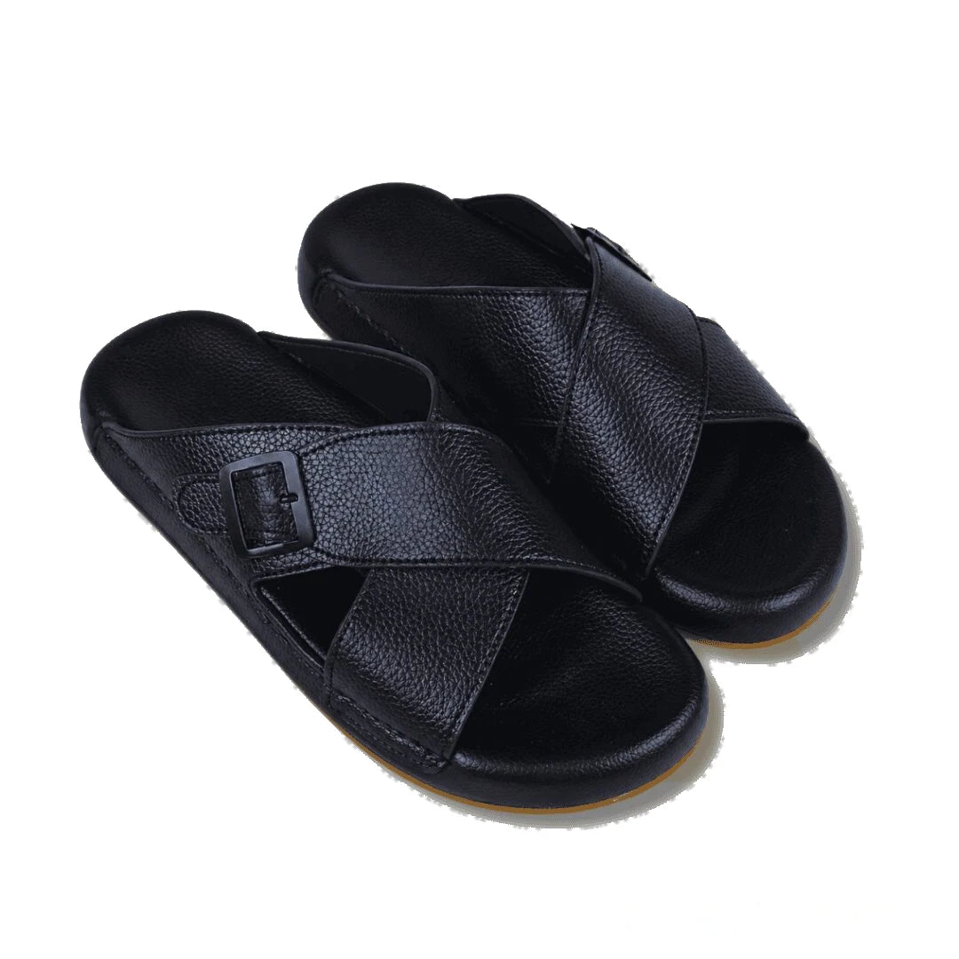 Black Medicated Slippers X for Men - Soft Padded Daily Wear - view 2