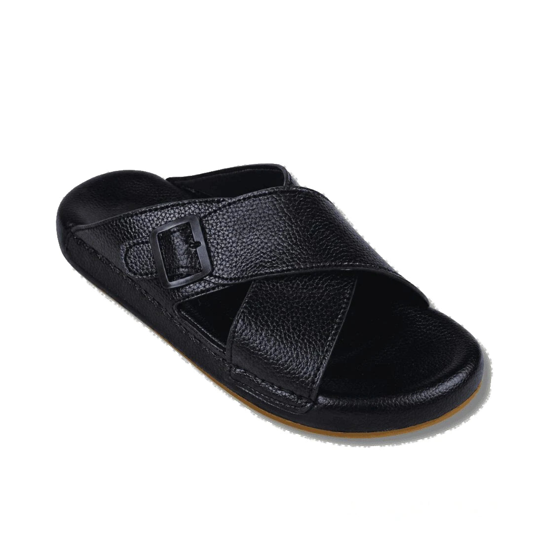 Black Medicated Slippers X for Men - Soft Padded Daily Wear