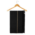 Black Plain 100% Acrylic Men Shawl