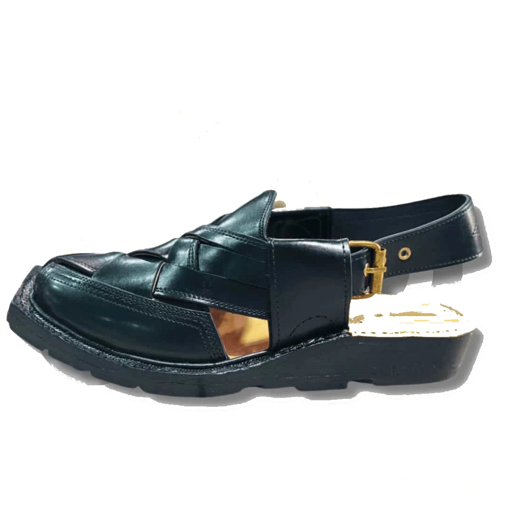 Black Quetta Norozi Chappal with Double Sole - view 3