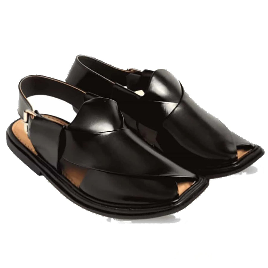 Black Smart Zalmi Peshawari Chappal