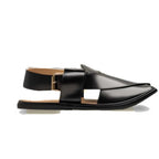 Black Smart Zalmi Peshawari Chappal - view 2