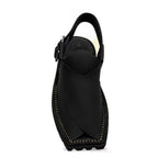 Black Vibram Sole Peshawari Chappal - view 2