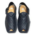 Black Woven Gol-T Peshawari Chappal