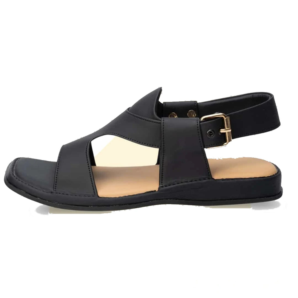 Black Zalmi Panjedar Chappal - view 2