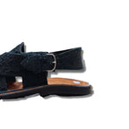 Blue Suede Peshawari Chappal - view 3