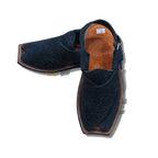 Blue Suede Peshawari Chappal - view 2