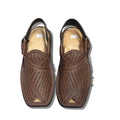 Brown Woven Gol-T Peshawari Chappal