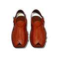 Burgundy Gol T Peshawari Chappal