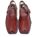Burgundy Takidar Peshawari Chappal