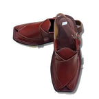 Burgundy Takidar Peshawari Chappal - view 2