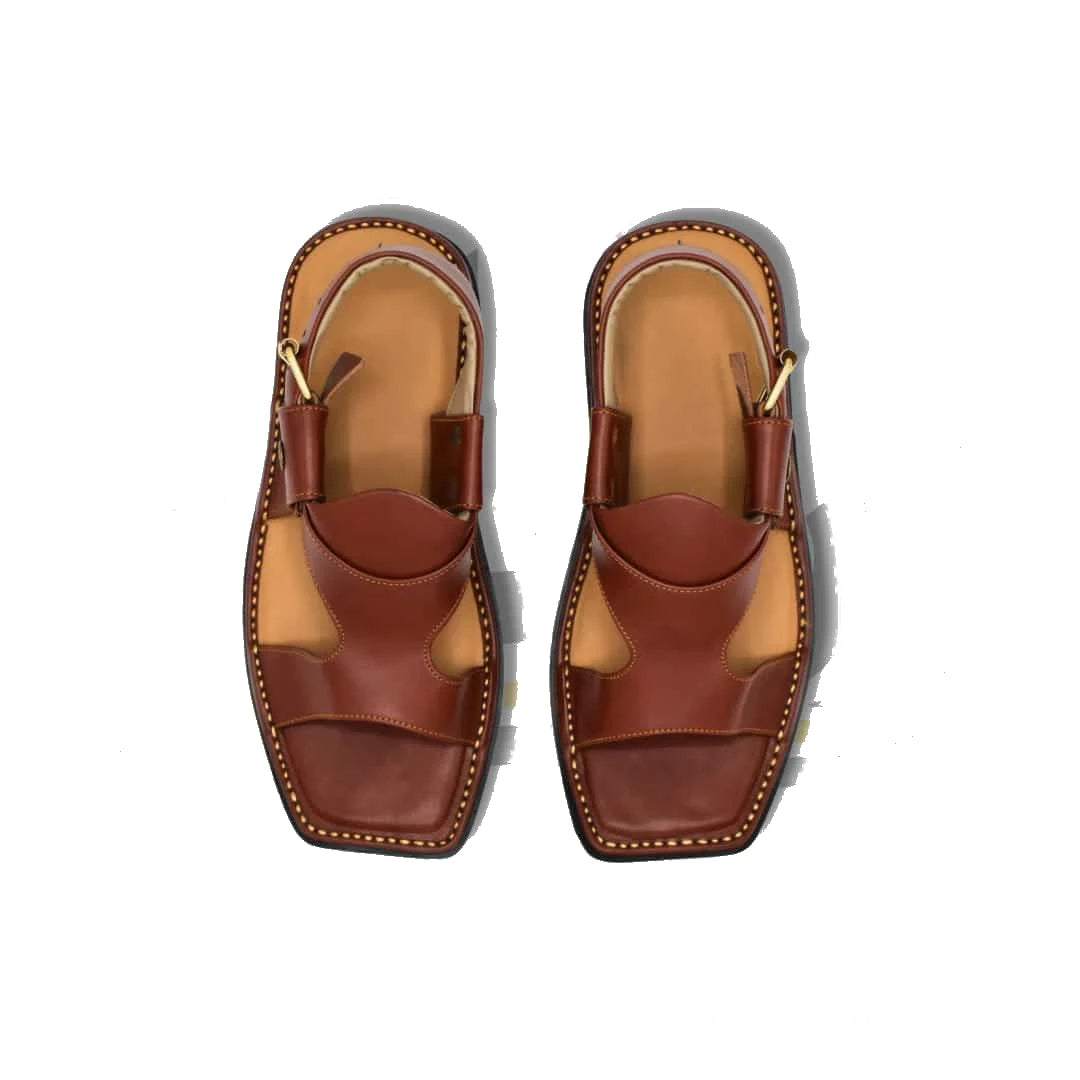 Burgundy Zalmi Panjedar Chappal - view 2