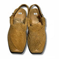 Camel Medium Sole Suede Peshawari Chappal