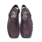 Dark Brown Dotted Takidar Medium Sole Peshawari Chappal
