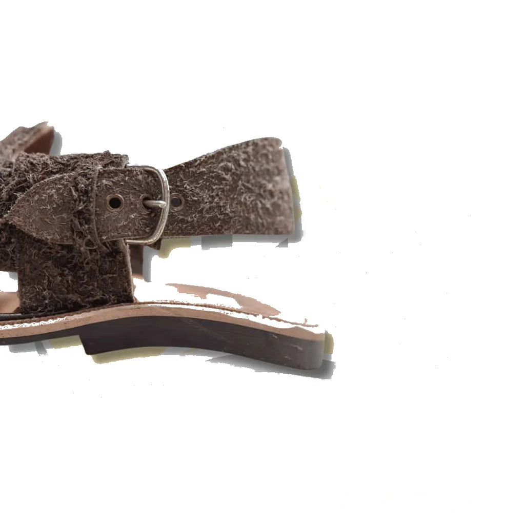 Dark Brown Suede Peshawari Chappal - view 4