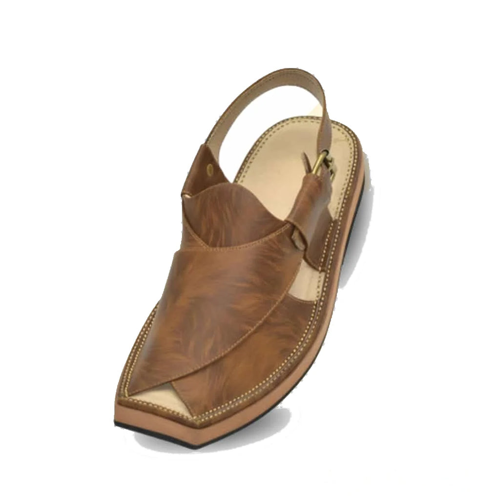 Double Shade Brown Kaptaan Chappal - view 2