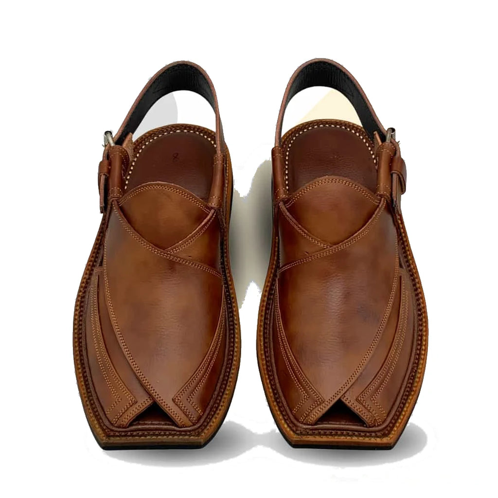 Double Shade Double Gear Takidar T-Shape Peshawari Chappal - view 2