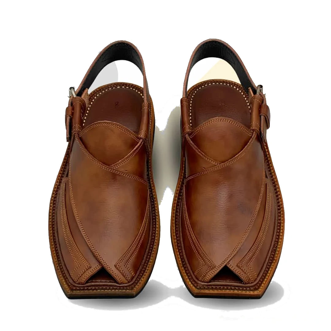 Double Shade Double Gear Takidar T-Shape Peshawari Chappal - view 2