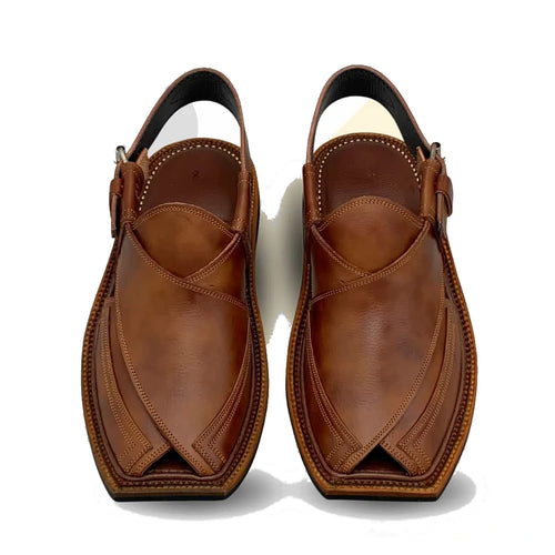 Double Shade Double Gear Takidar T-Shape Peshawari Chappal - view 2