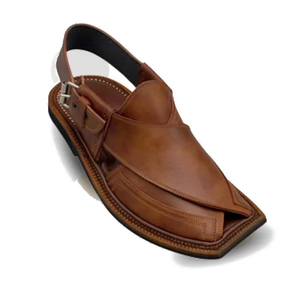 Double Shade Double Gear Takidar T-Shape Peshawari Chappal - view 3