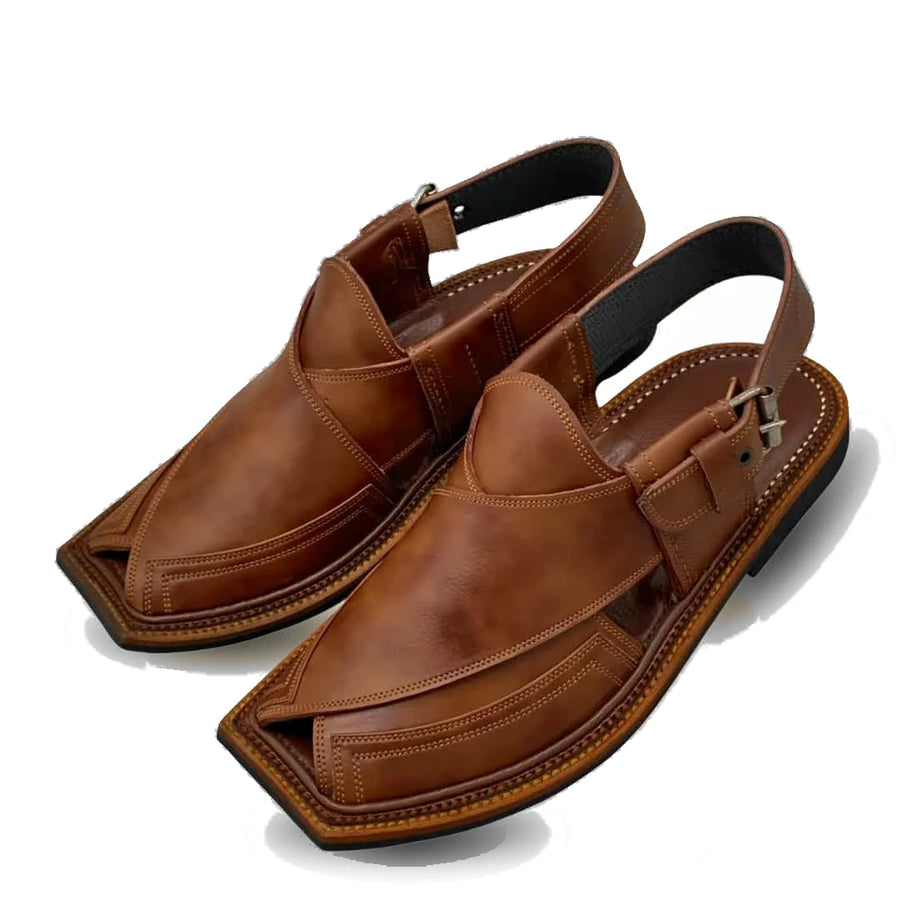 Double Shade Double Gear Takidar T-Shape Peshawari Chappal