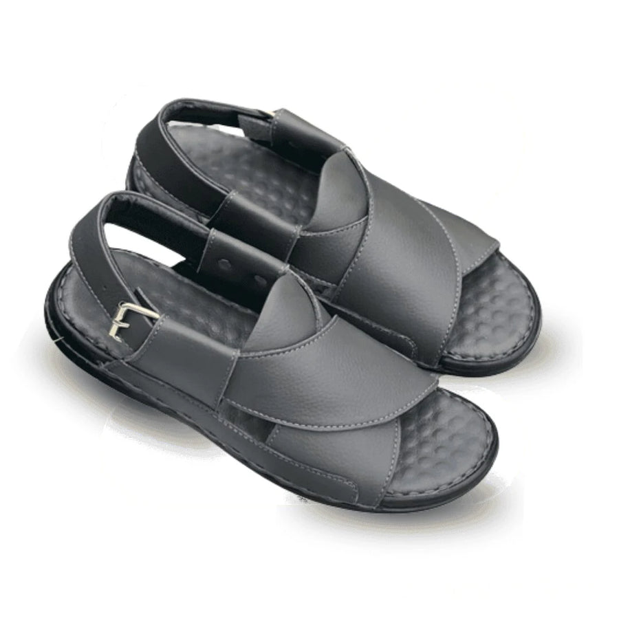 Gray Soft Sole Striped Slippers