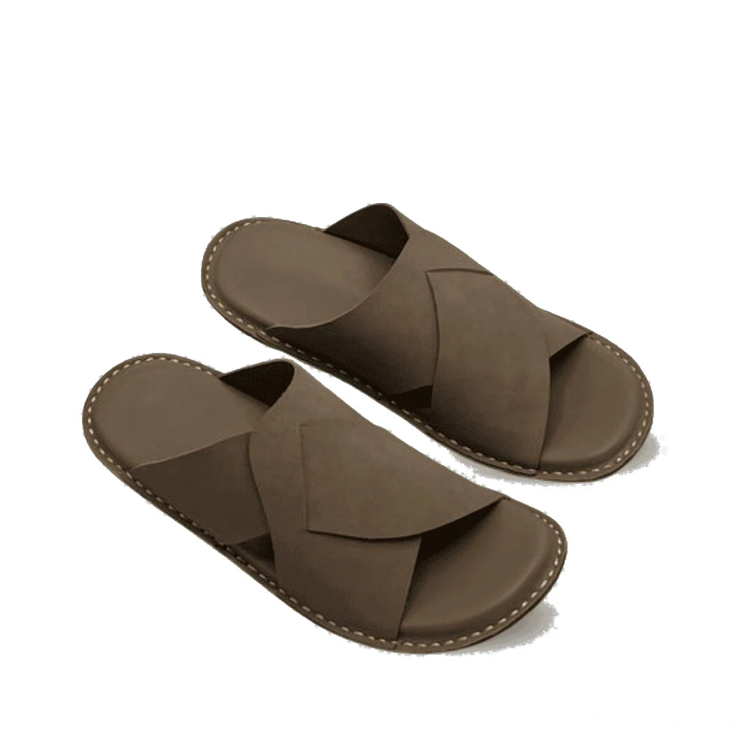 Handmade Brown Soft Sole Slippers