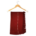 Handmade Pure Maroon Woolen Shawl