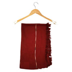 Handmade Pure Maroon Woolen Shawl