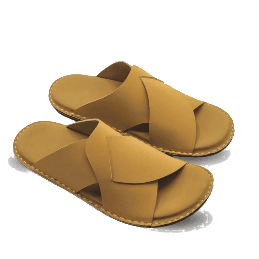 Handmade Yellow Mate Soft Sole Slippers