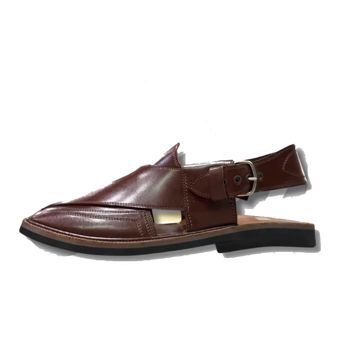 Imli Medium Sole Takidar Peshawari Chappal - view 3