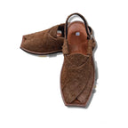 Light Brown Suede Peshawari Chappal - view 2