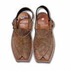 Light Brown Suede Peshawari Chappal