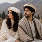 Luxury Handmade Pure Wool White Chitrali Pakol Cap - view 2