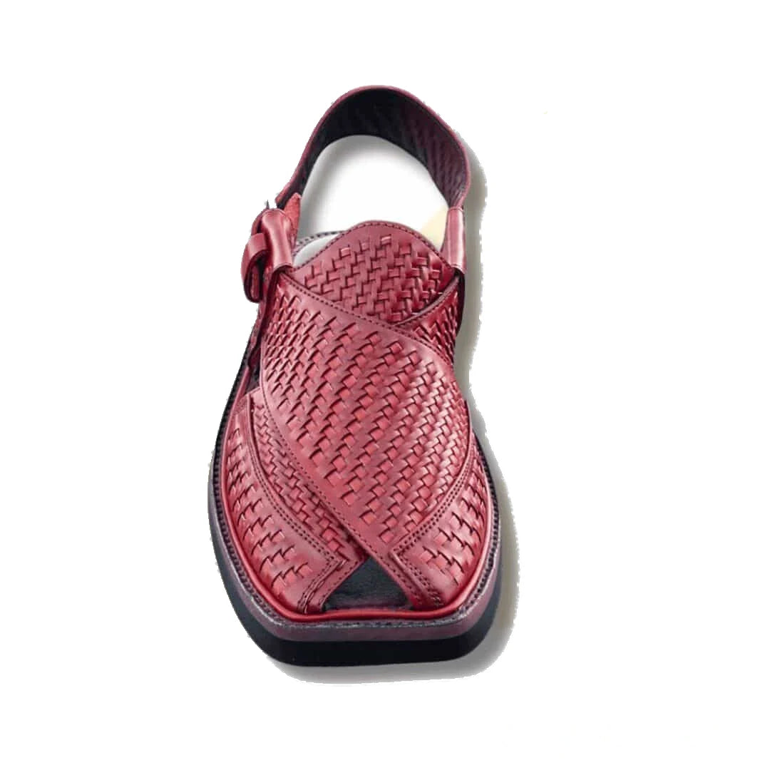 Master Brown Woven Takidar Peshawari Chappal - Medium Sole - view 2