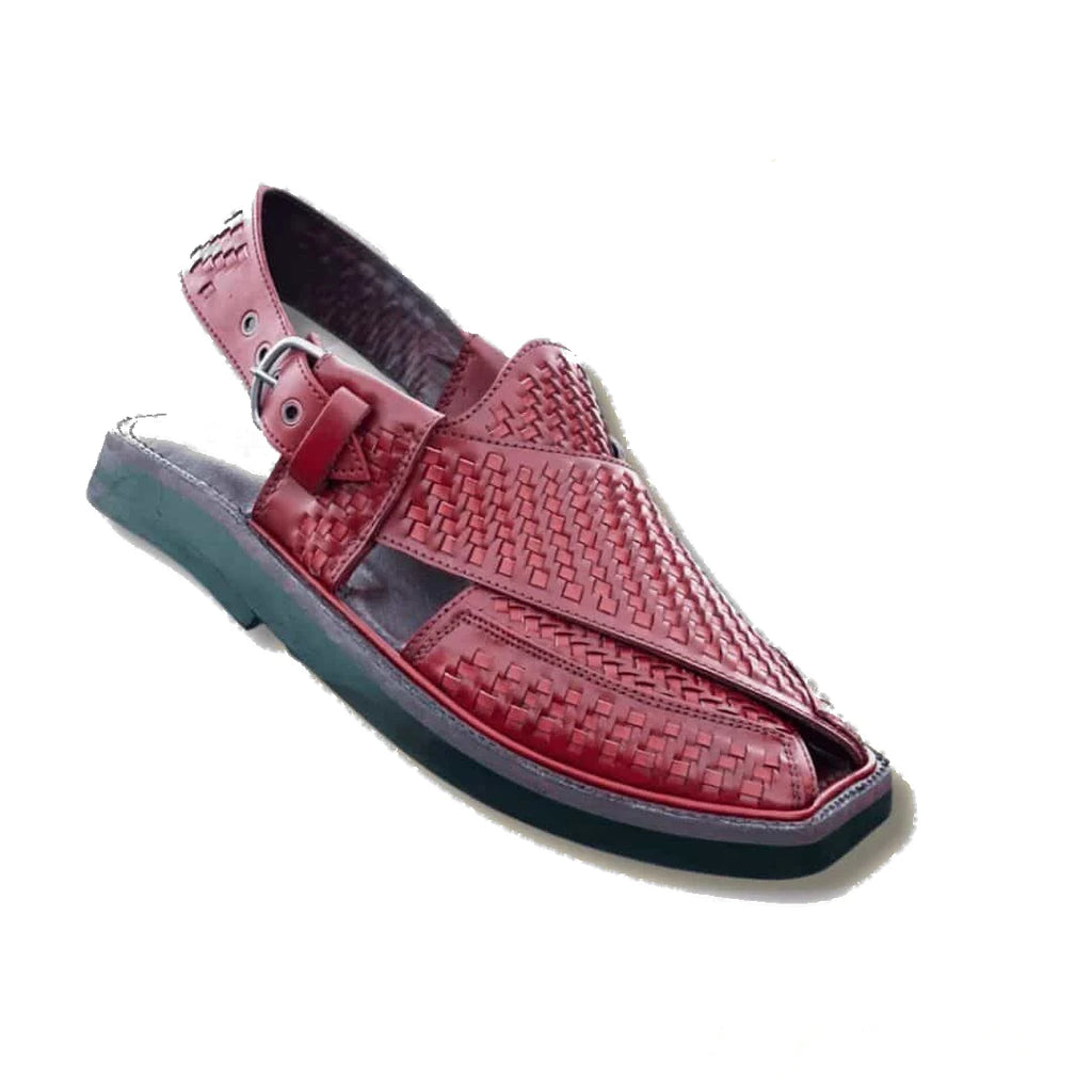 Master Brown Woven Takidar Peshawari Chappal - Medium Sole - view 3
