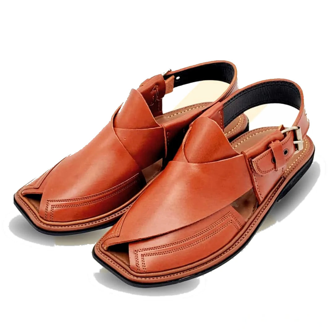 Mustard Gol T Takidar Peshawari Chappal - view 2