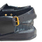 Premium Black Smart Zalmi Round Edge Peshawari Chappal - view 3