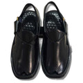 Premium Black Smart Zalmi Round Edge Peshawari Chappal