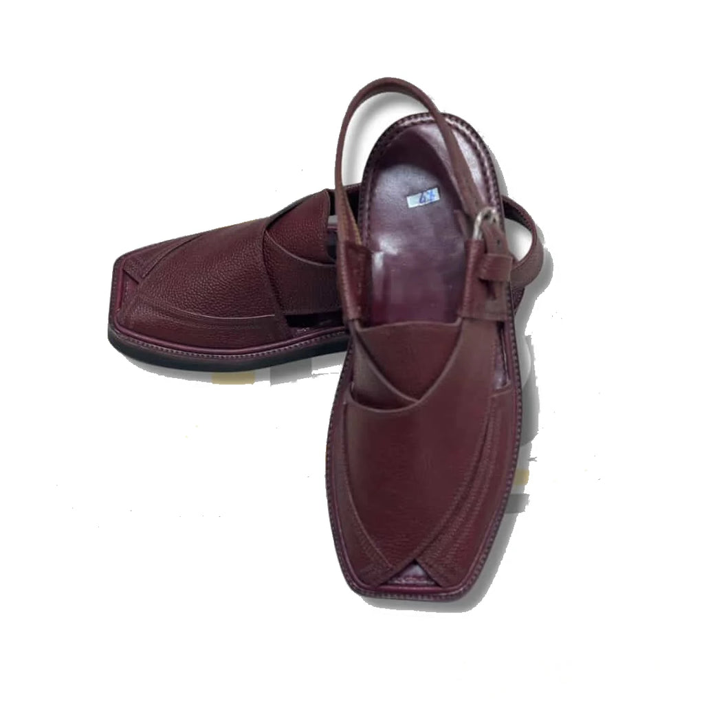 Radish Brown Dotted Takidar Medium Sole Peshawari Chappal - view 2