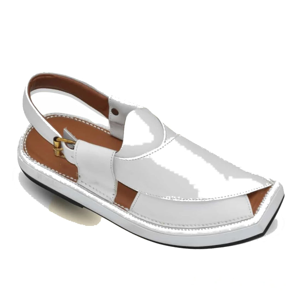 White Kaptaan Chappal - view 2