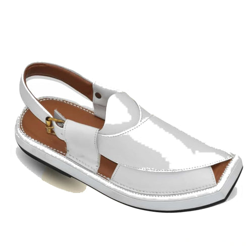 White Kaptaan Chappal - view 2